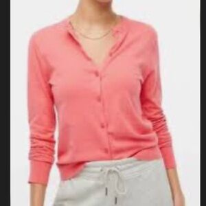 J Crew The Caryn Cardigan in Coral